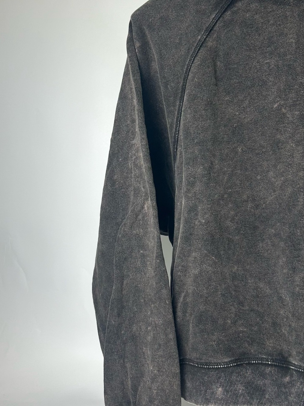 women's  Charcoal Half-Zip Pullover Sweater - Picture 8 of 9